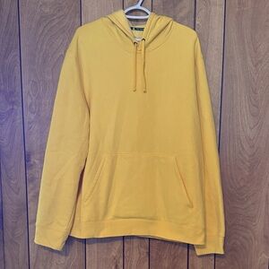 Tek Gear Size XXL Unisex Yellow Pullover Hoodie Ultrasoft Fleece Pouch Pocket